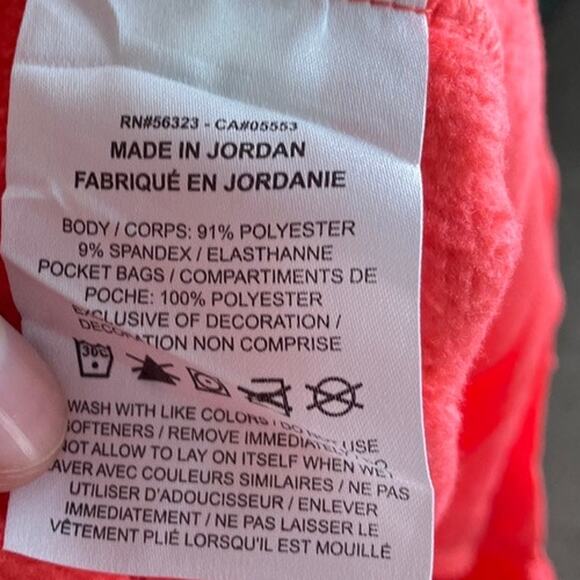 Nike Womens Sweatpants Coral Dry Fit Pull On Therma Anke Zip Jogger Stretch 2X - Picture 8 of 14